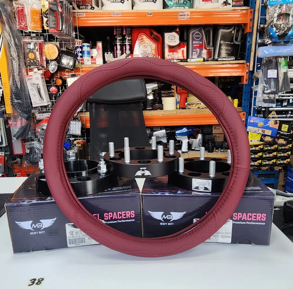 steering wheel cover ø37+-39cm soft material dark burgundy for saloon cars and all regular cars