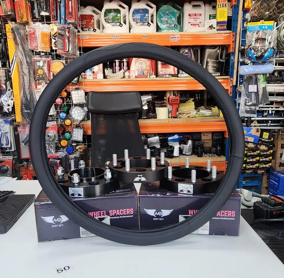 STEERING WHEEL COVER Ø50cm Soft material Black for large buses and 24-ton trucks 1 PC