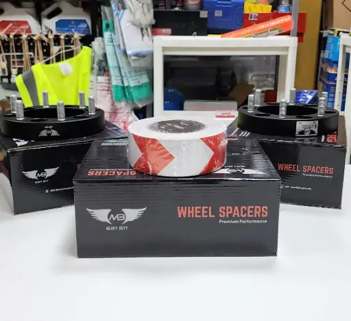 شريط لاصق عاكس أحمر وفضي 2 بوصة