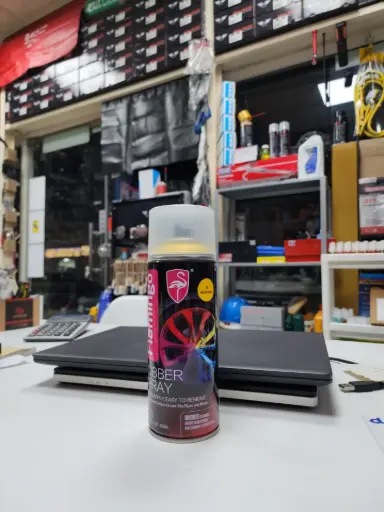 RUBBER SPRAY FLAMINGO 25 MEDIUM YELLOW F023 1 PC