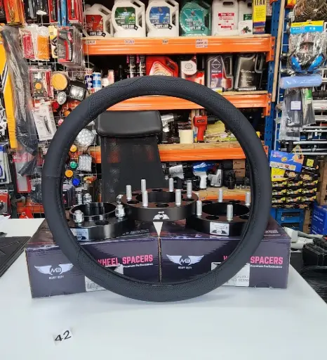 steering wheel cover 42cm soft material black for buses and 3-ton trucks 1 pc