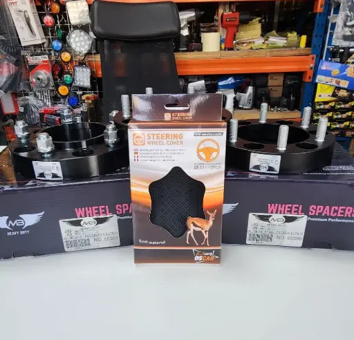 steering wheel cover ø37+-39cm soft material oscar black small pattern