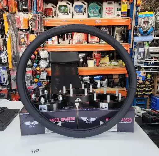 STEERING WHEEL COVER Ø50cm Soft material Black for large buses and 24-ton trucks 1 PC