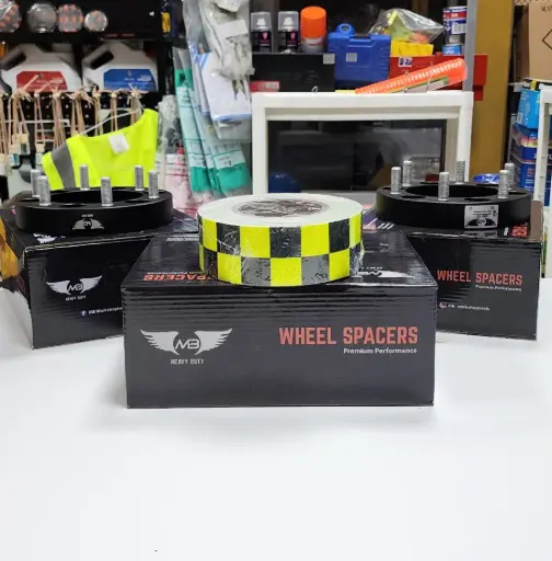 Yellow and black square reflective tape 2''