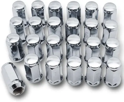 24PCS M14x1.5 Lug Nuts - 3/4" 19mm Hex 45mm Length - Chrome Factory Style Wheel Nut for Silverado Avalanche Suburban Tahoe Sierra Yukon Escalade Buick...
