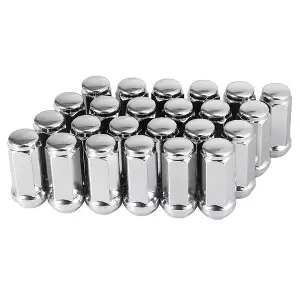 24PCS M12x1.5 Lug Nuts - 3/4" 19mm Hex 45mm Length - Chrome Factory Style Wheel Nut for Silverado Avalanche Suburban Tahoe Sierra Yukon Escalade Buick...