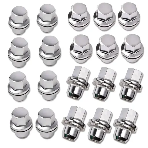 Car Wheel Nut 20PCS Silver Stainless Steel Wheel Nuts Compatible with Land Rover Discovery Range Rover Sport Replace LR068126 RRD500290 RRD500590